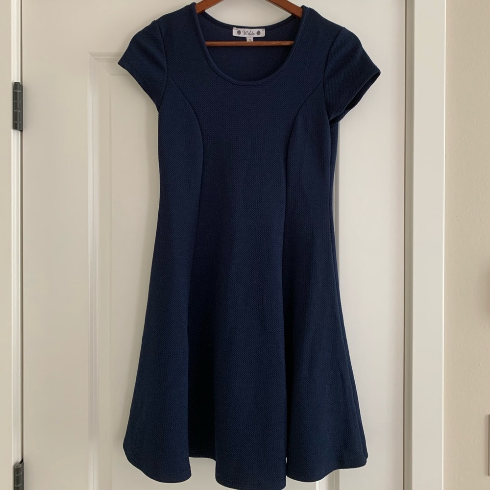 Blue a-line dress 👗